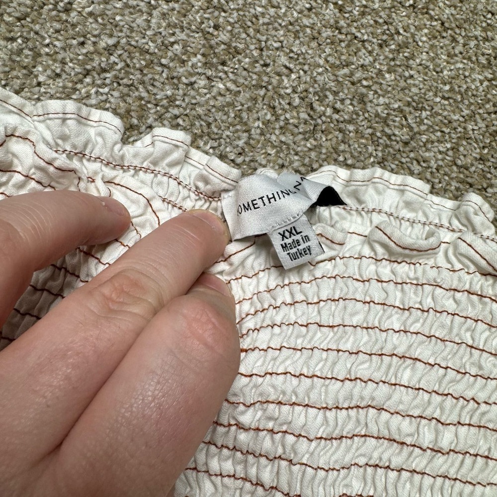 Something Navy Smocked Cotton Top - Picture 5 of 6